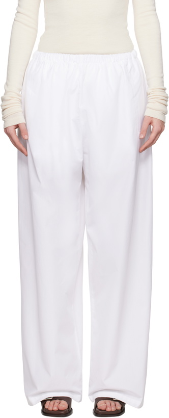 Photo: Gabriela Coll Garments White No.287 Trousers