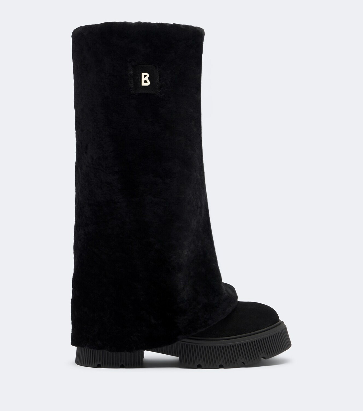 Bogner Turin shearling and suede knee-high boots