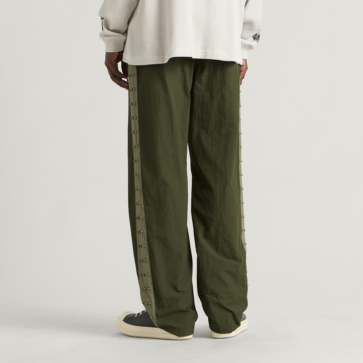 Thug Club Men's Triple Line Stud Track Pants in Khaki