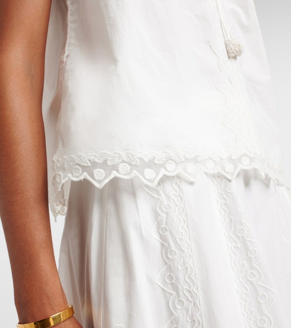 Ulla Johnson Effie embroidered cotton top