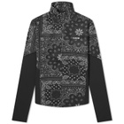 P.E Nation Women's Long Sleeve Niseko Snow Top in Snow Bandana Black