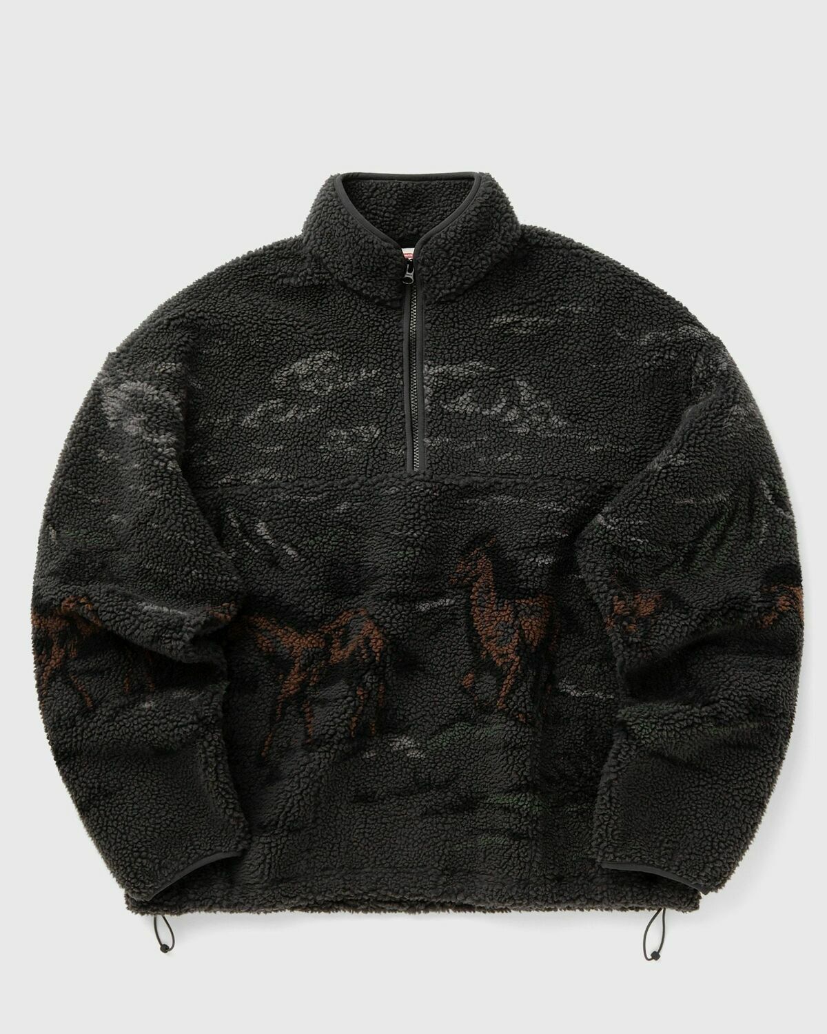 Levis IDYLLWILD SHERPA POPOVER Black Mens Fleece Jacket