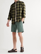 Theory - Zaine Straight-Leg Cotton-Blend Twill Shorts - Green