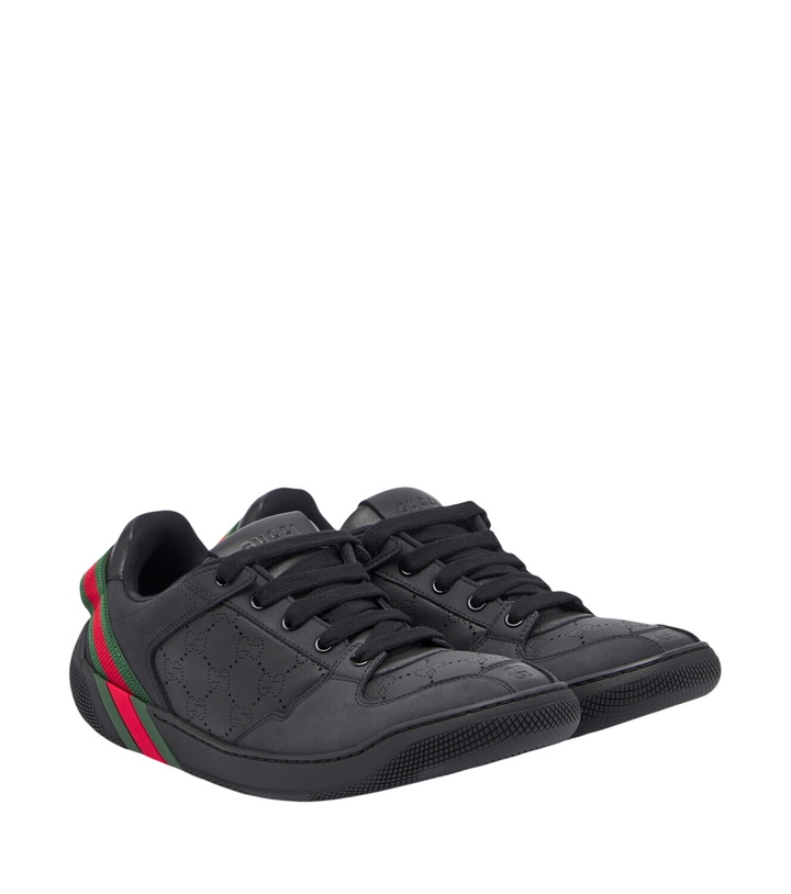 Photo: Gucci Screener Web Stripe leather sneakers
