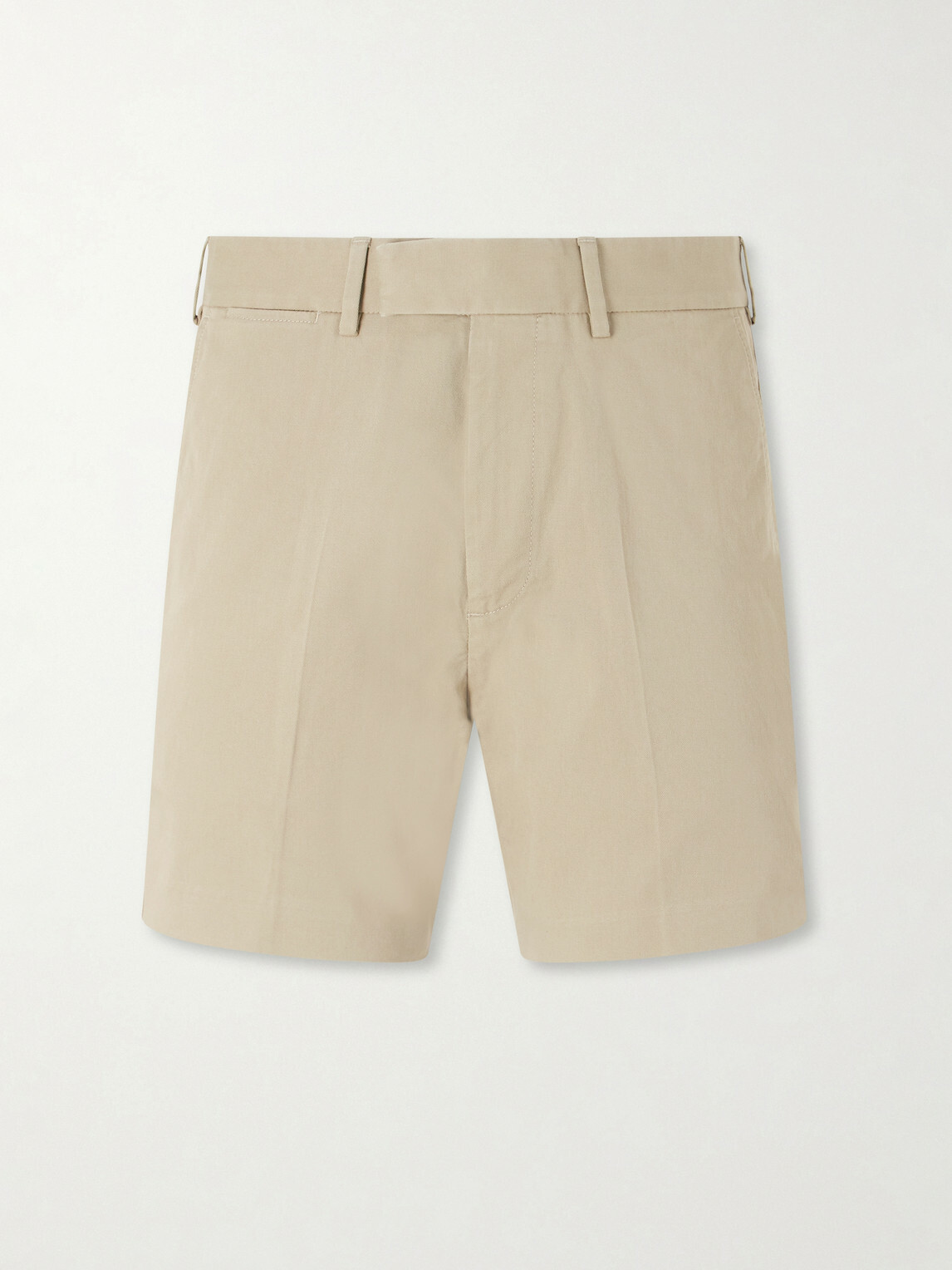 TOM FORD - Straight-Leg Cotton-Blend Twill Shorts - Neutrals