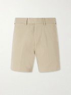 TOM FORD - Straight-Leg Cotton-Blend Twill Shorts - Neutrals