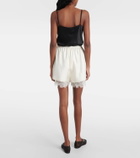 Róhe Lace-trimmed silk shorts