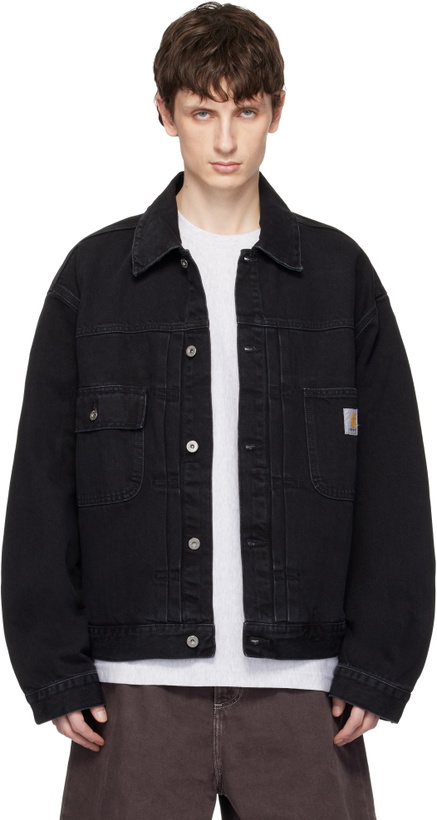 Photo: Carhartt Work In Progress Black Belmar Denim Jacket