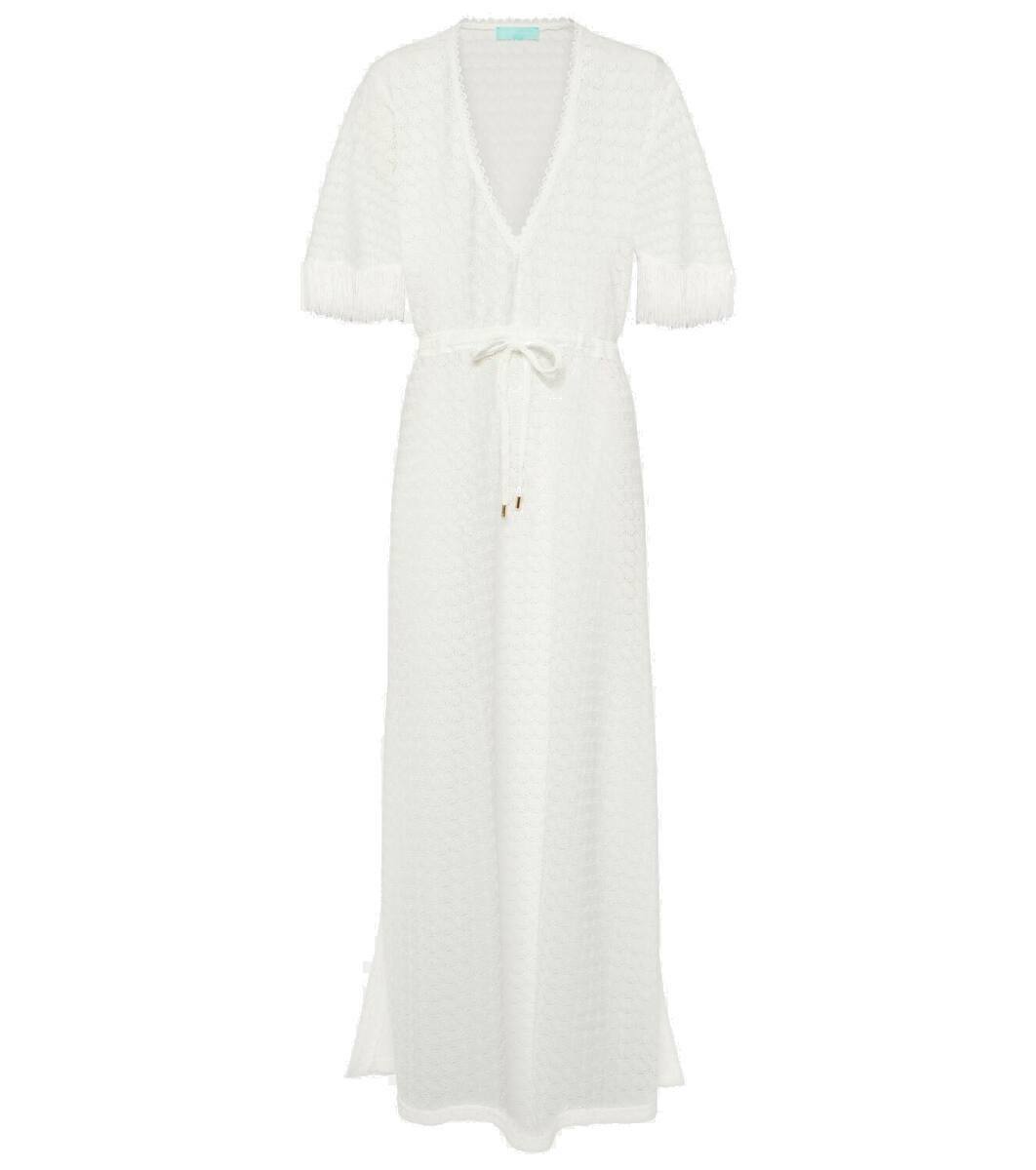 Blair open-knit fringed kaftan