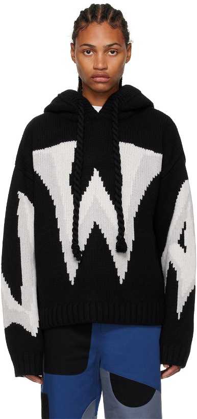 Photo: JW Anderson Black & Off-White Gothic Chunky Hoodie