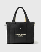 Stone Island Plated Cotton Canvas Maxi Tote Bag Black/Beige Tote & Shopping Bags