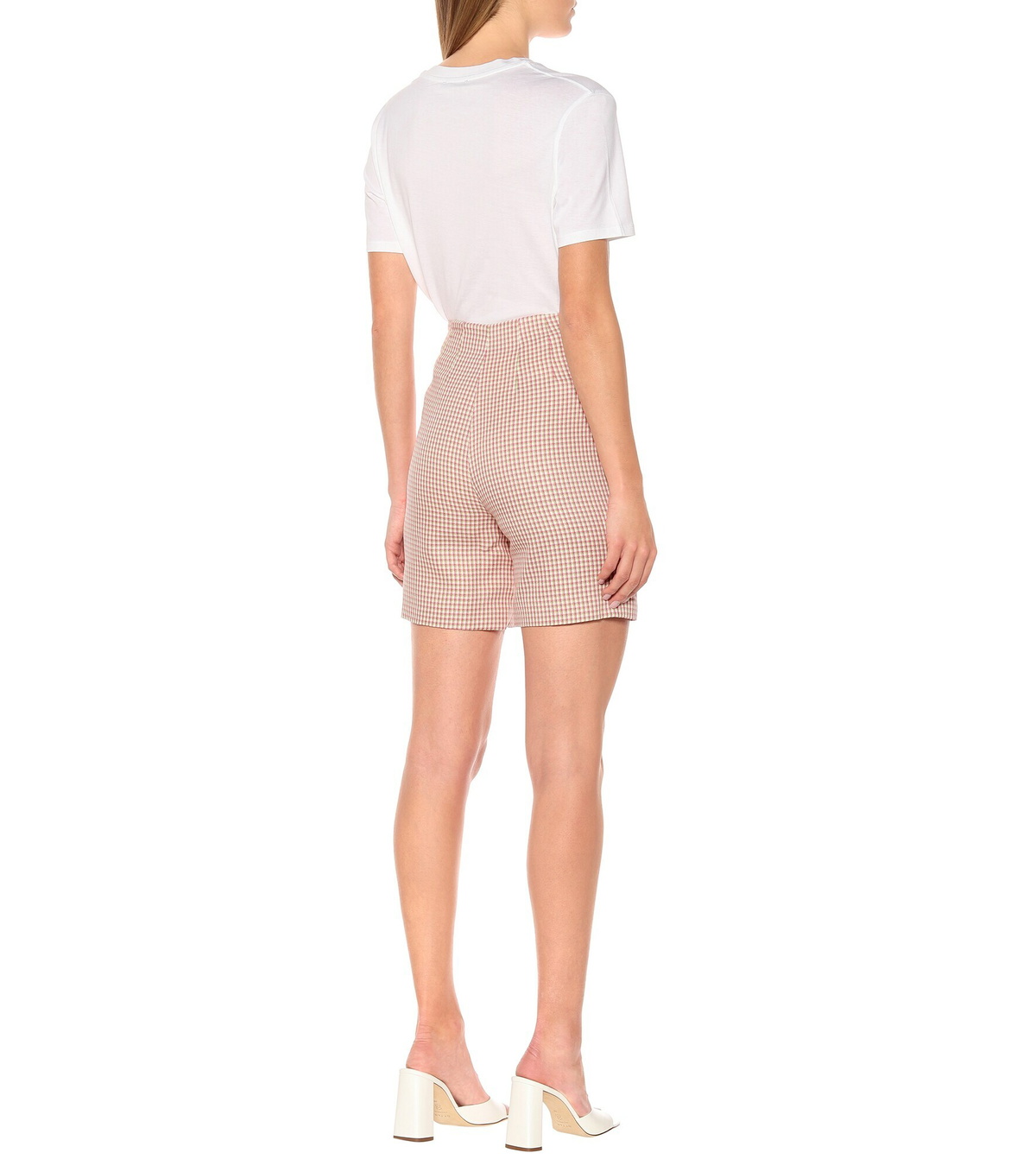 AlexaChung - May high-rise houndstooth shorts