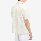 Dime Men's Resort Plaid Short Sleeve Shirt in Cream Multi