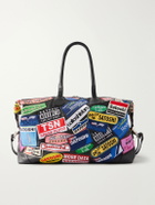 Satoshi Nakamoto - Codex Patch Weekender Embellished Leather Bag - Black