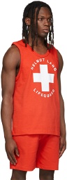 Helmut Lang Red Lifeguard Tank Top