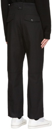 MHL by Margaret Howell Black Recycled Cotton Trousers