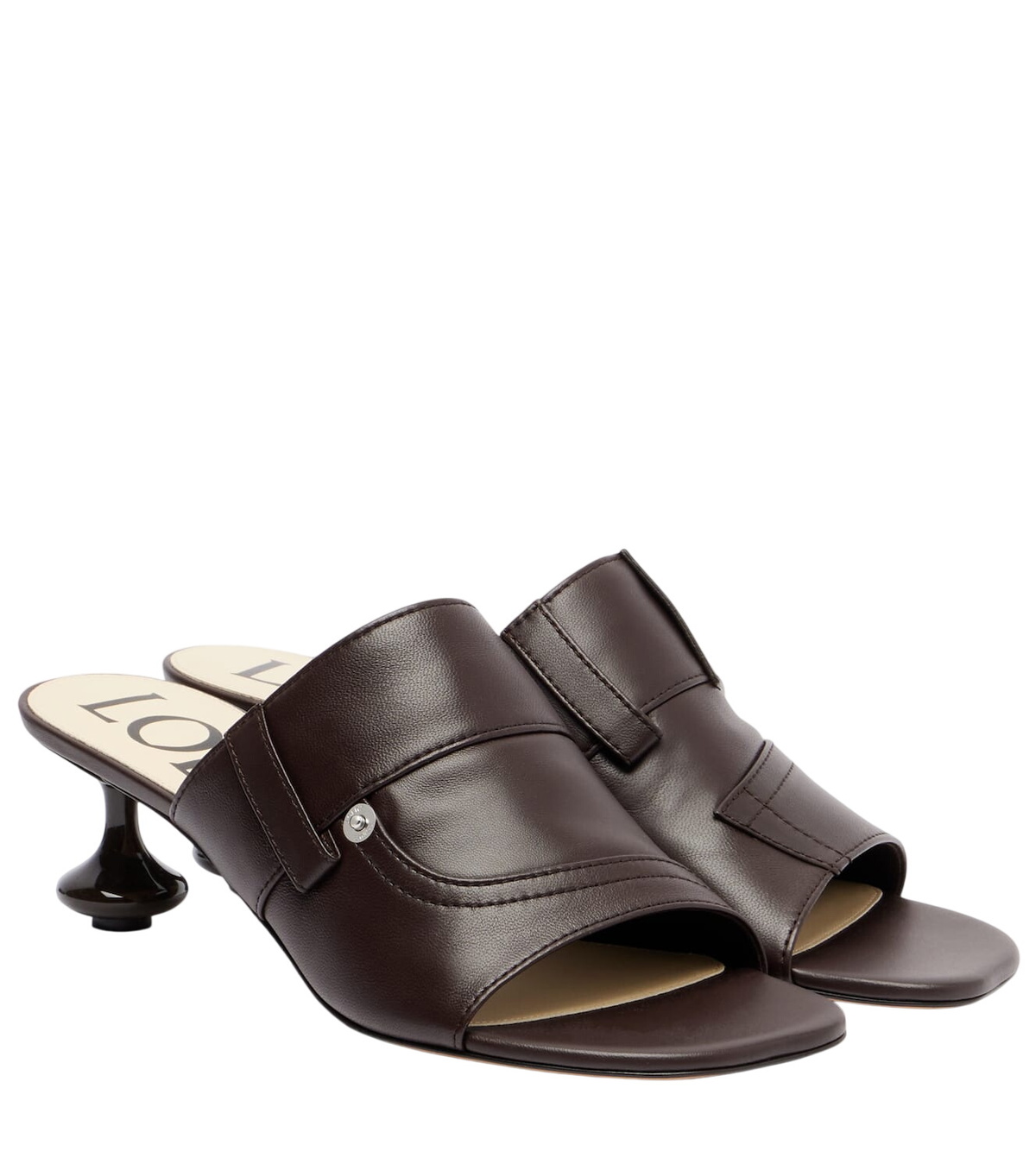 Loewe - Nail Polish embellished leather mules Loewe