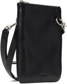 Jil Sander Black Embossed Pouch