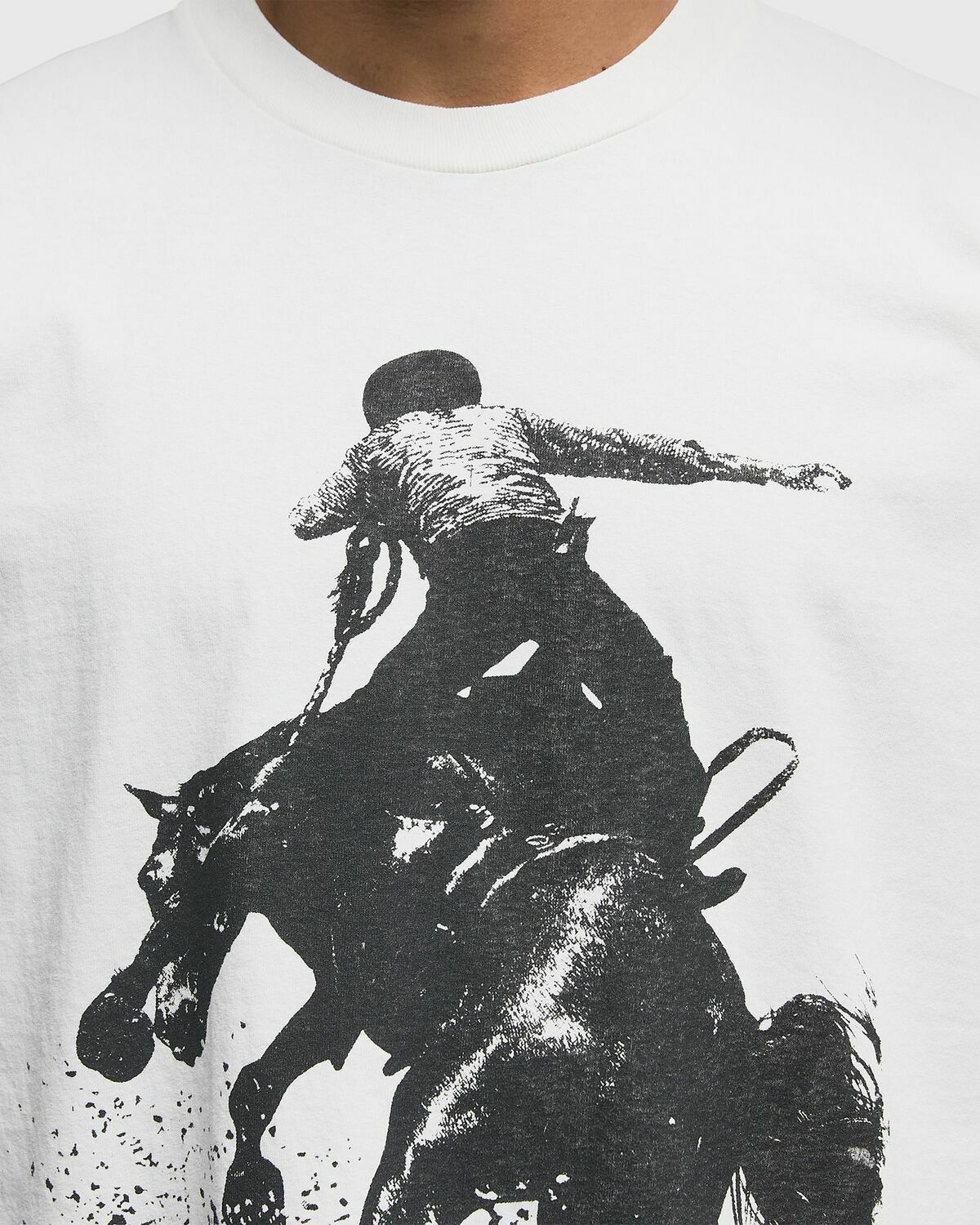 One of these Days MUSTANG TSHIRT White Mens Shortsleefe