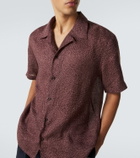 Brioni Printed linen bowling shirt