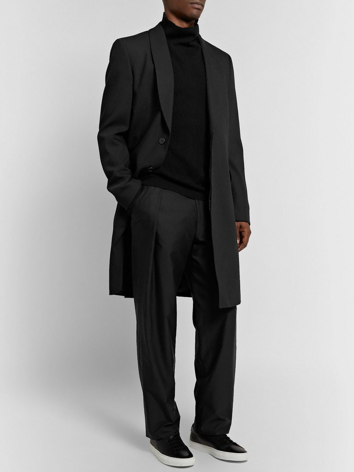 The Row Daniel Ribbed Cashmere Rollneck Sweater Black The Row