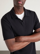 James Perse - Open-Collar Cotton-Jersey Polo Shirt - Black