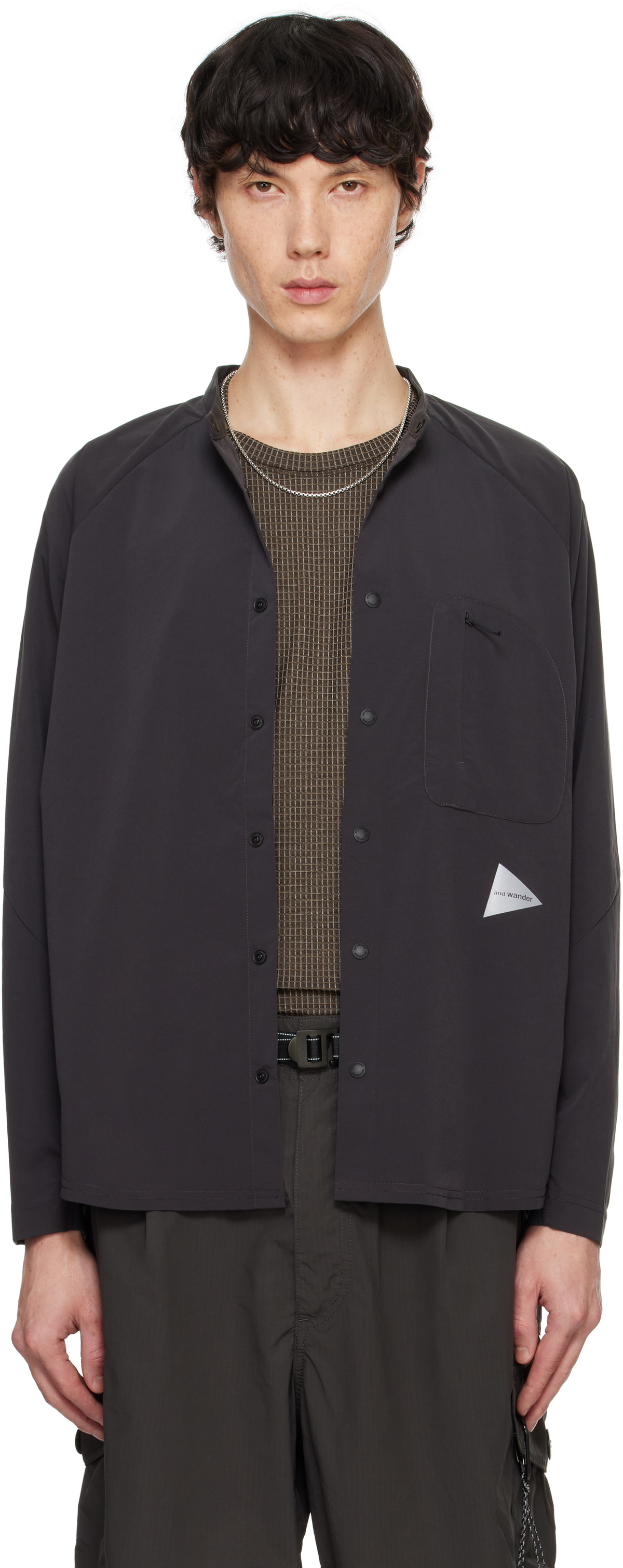 【冬バーゲン★】 Fleece Gray & Black wander and Base Wander and Shirt Collar Band トップス