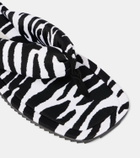 The Attico Indie zebra-print thong sandals