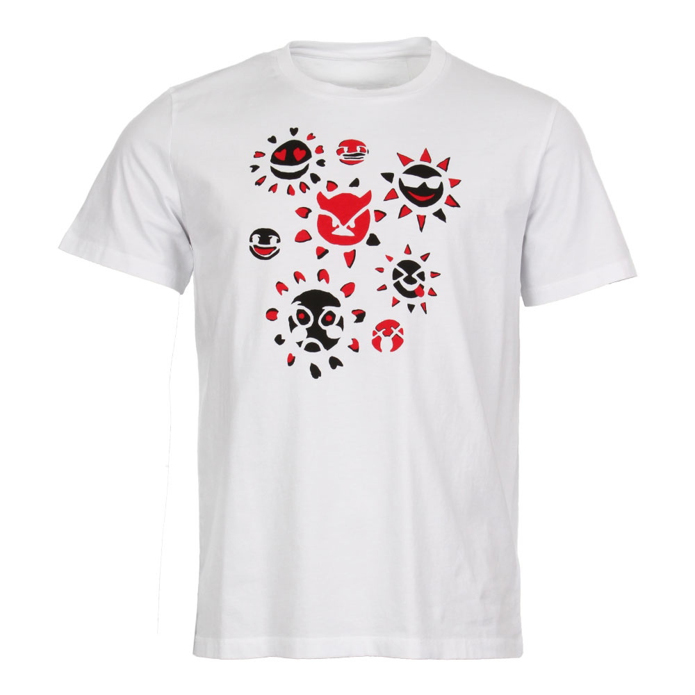 T-Shirt - White / Red / Black