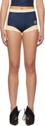 AMBUSH Navy Striped Jersey Shorts