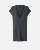 Pinko Cashmere Blend Knit Waistcoat Grey Crow