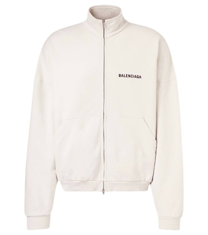 Photo: Balenciaga Logo cotton jersey track jacket