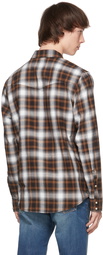 Nudie Jeans Brown Check Shadow George Shirt