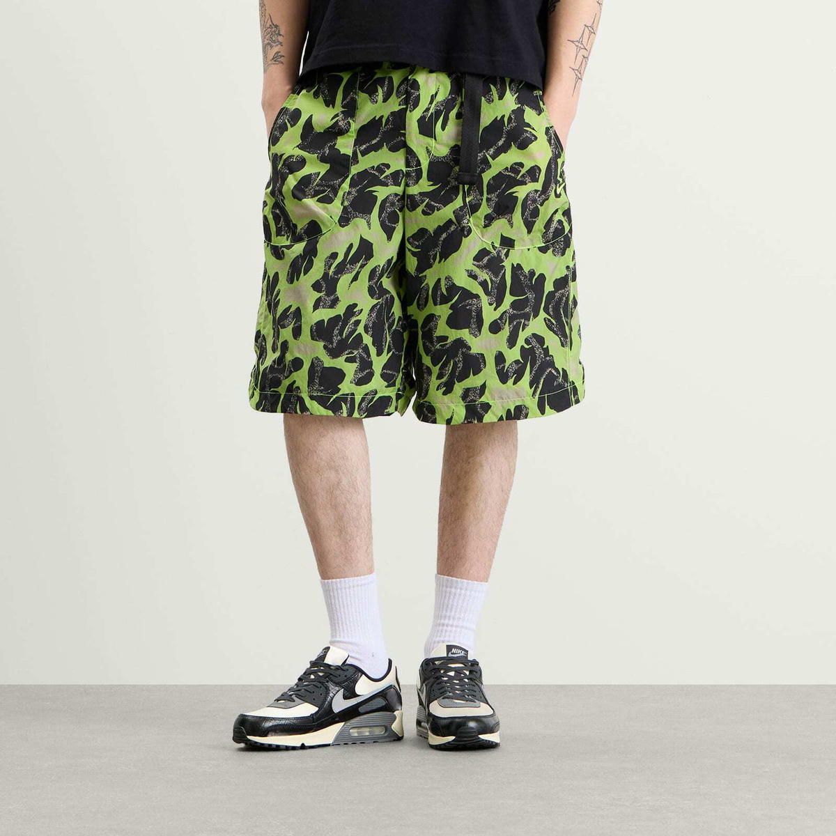 Nike Men's PF Woven Convertible Pants in Cream Ii/Volt Ice