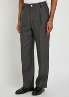 Jacquemus Le Pantalon Croisiere Straight-leg Cotton Trousers Dark Grey