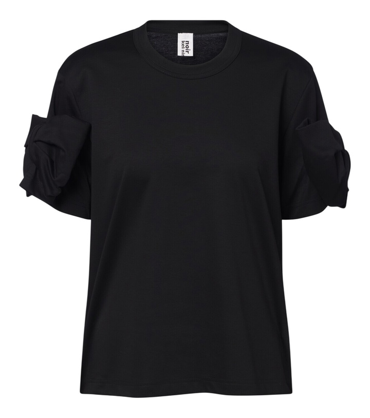 Photo: Noir Kei Ninomiya Bow-detail cotton jersey T-shirt