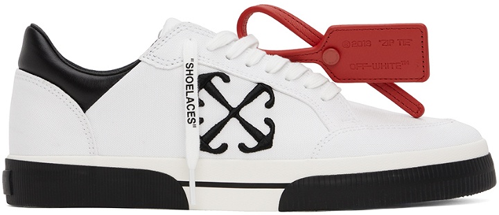 Photo: Off-White White & Black New Low Vulcanized Sneakers