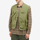 South2 West8 Men's Tenkara Nylon Vest in Light Olive