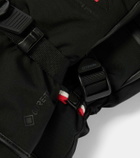 Moncler Leather-trimmed gloves
