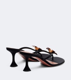 Amina Muaddi Vittoria embellished satin thong sandals