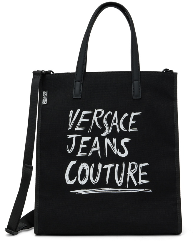 Photo: Versace Jeans Couture Black Handwritten Logo Tote