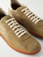 Officine Creative - Halo 001 Leather-Trimmed Suede Sneakers - Brown
