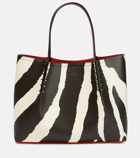 Christian Louboutin - Cabarock Small zebra-print leather tote