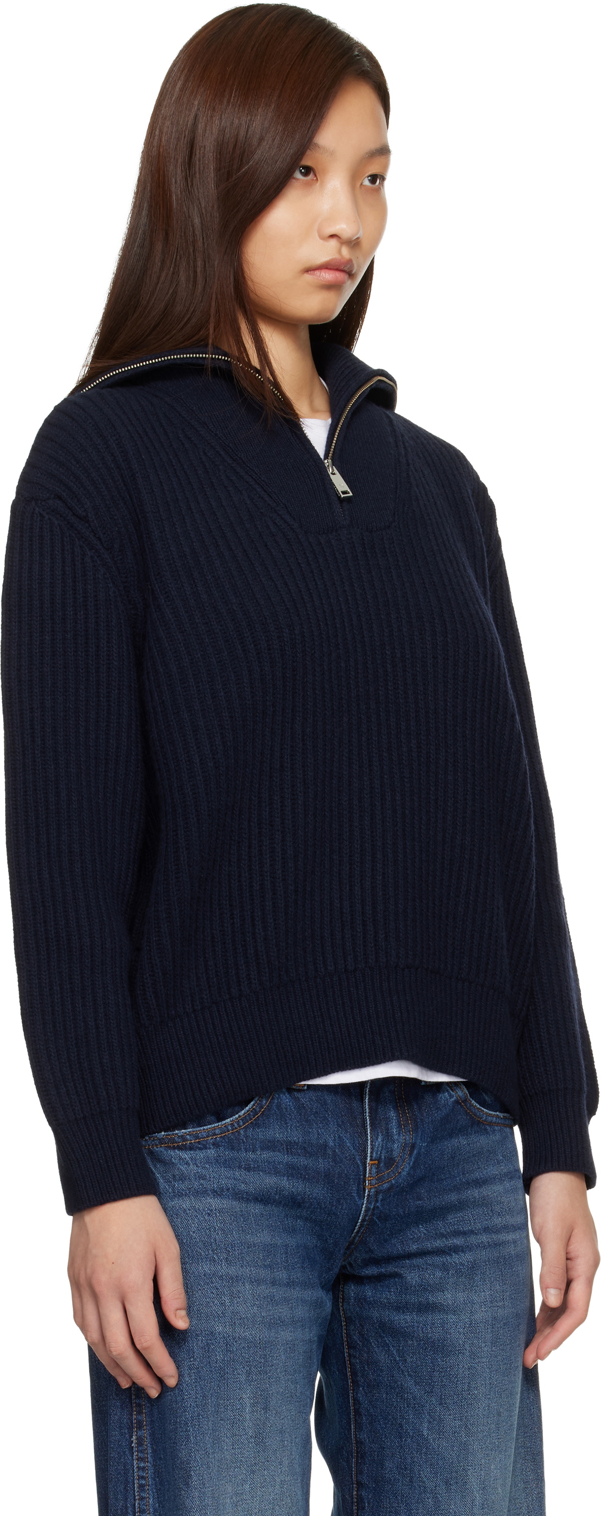 ANINE BING Navy Sammy Track Jacket