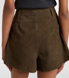 The Frankie Shop Lise high-rise suede shorts
