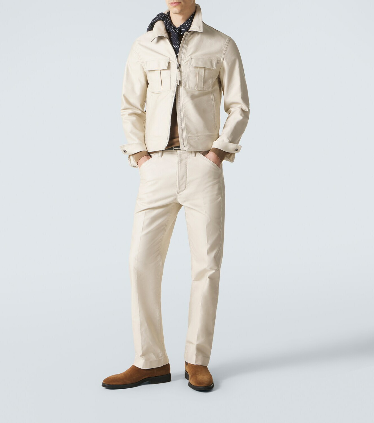 Tom Ford Cotton satin straight pants