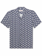 Orlebar Brown - Travis Waypoint Camp-Collar Printed Voile Shirt - Blue