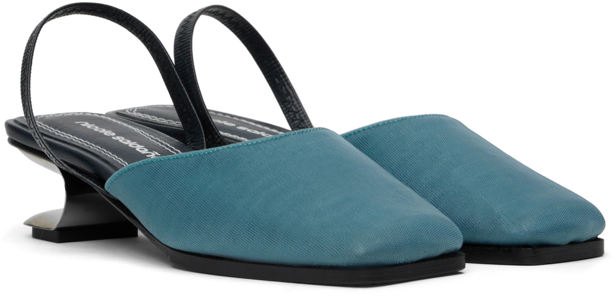 Nicole Saldaña Blue Syd Mesh Heels