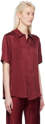 Silk Laundry Red Boyfriend Shirt