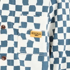 Service Works Men's Drill Printed Foh Jacket in Teal Checker